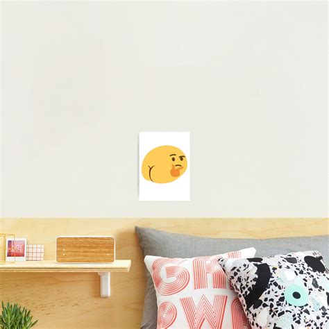 Thicc Hmm Emoji Funny Meme Photographic Print For Sale By Flygraphics Redbubble