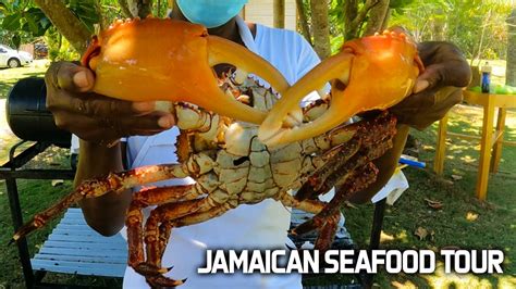 Massive King Crab And Lobster Cook Jamaican Seafood Tour Youtube