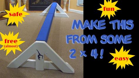 You can make homemade jewlery out of just about anything. Balance beam for kids (make one from 2x4) Gymnastics ...