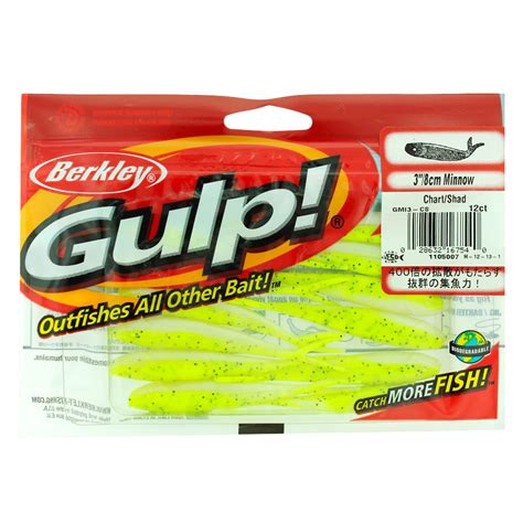 Gulp Minnow Soft Bait 3″ Length Chartreuse Shad Per 12