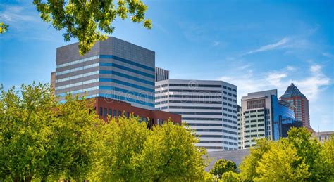 Buildings And Trees In Portland Oregon Usa Stock Photo Image Of