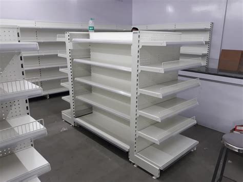 Mild Steel Free Standing Unit Retail Display Rack For Supermarket At