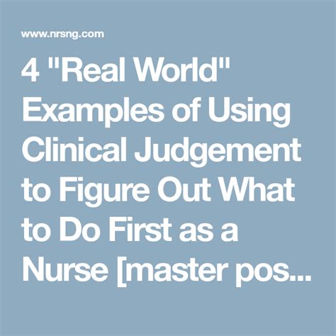 4 Real World Examples Of Using Clinical Judgement To Figure Out What