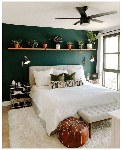 Forest Green Bedroom Emerald Green Accent Wall Bedroom Можно