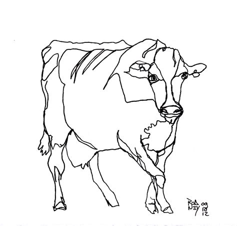 Line Drawing Cow at GetDrawings | Free download
