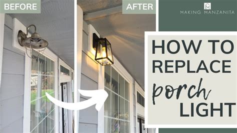 How To Replace Porch Light Fixture Youtube