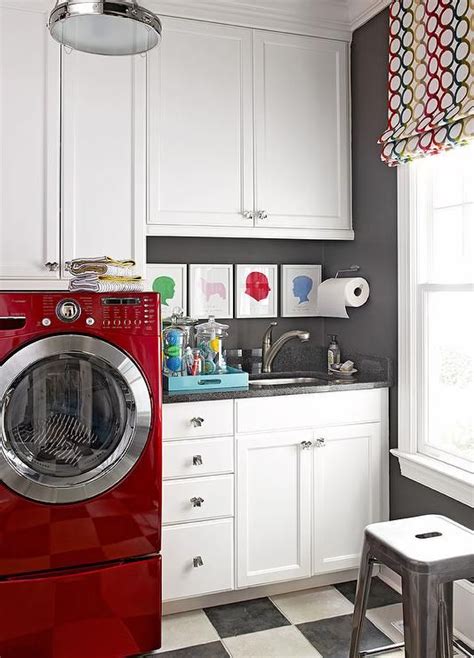 The best way to retain whiteness is to launder white items together in the hottest water the fabric will tolerate (water that as with darks, wear and tear in the washer and dryer as well as warm and hot water can cause colors to fade. White and gray laundry room features white shaker cabinets ...