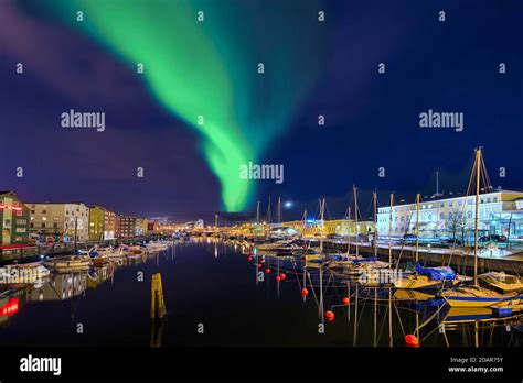 Northern Lights In Trondheim Norway Stock Photo Alamy