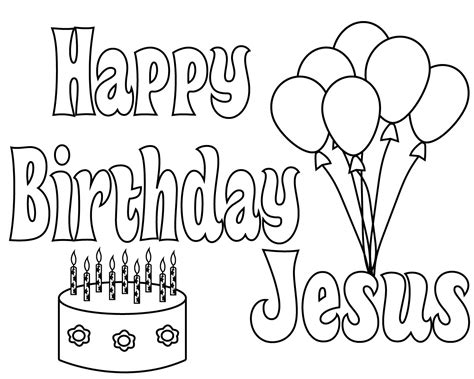 Happy Birthday Jesus Coloring Pages Free Printable