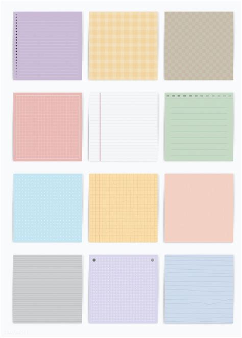 Download Premium Vector Of Colorful Note Paper Collection Vector