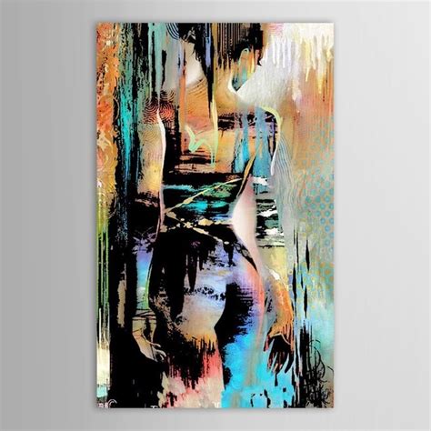 Hand Painted Canvas Modernism Abstract Nude Girls Back Art Painting For