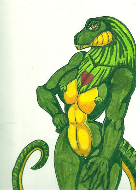 Rule 34 Big Breasts Breasts Color Damagefox Female Female Only Frilled Lizard Heart Lizard