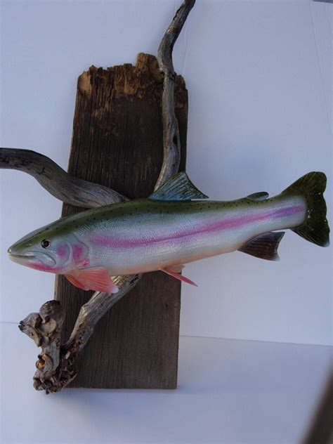 Western Cutthroat Trout 15 Wall Mount Fish Sculpture Hand Carved And
