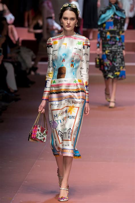 Dolce And Gabbana Fall 2015 Ready To Wear The Childs Drawing Print Is