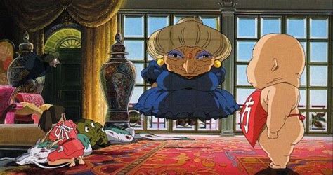 Spirited Away Yubaba And The Fat Baby Ghibli Artwork Studio Ghibli