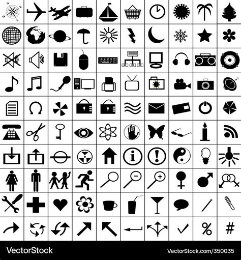 Misc Icons Royalty Free Vector Image Vectorstock