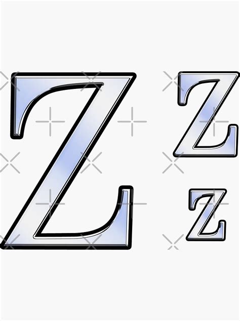Zeta Greek Letter Symbol Chrome Carbon Style Sticker For Sale By