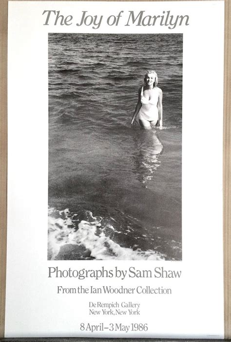 Sam Shaw Sam Shaw The Joy Of Marilyn 1986 Exhibition Poster Marilyn