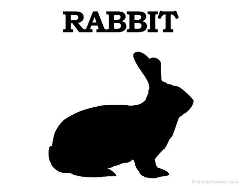 Printable Rabbit Silhouette Print Free Rabbit Silhouette