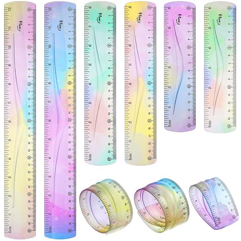 Buy 6 Pieces Ruler 12 8 6 Inch Rulers For Students Soft Bendable