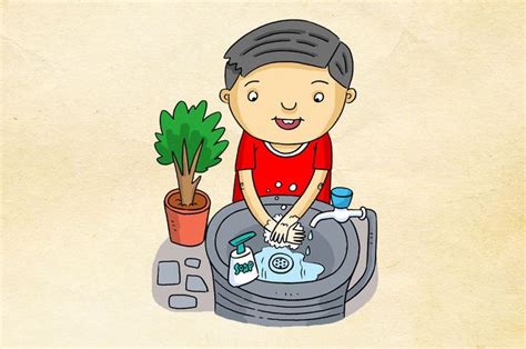 Jangan lupa cuci tangan dengan sabun supaya kumannya hilang! 94+ Gambar Animasi Mencuci Tangan Dengan Air Mengalir Terbaru | Cikimm.com