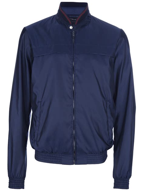 Gucci Bomber Jacket In Blue For Men Lyst