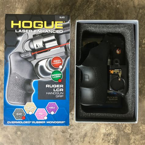 Hogue Green Laser Enhanced Grip For Ruger LCR Cobblestone Rubber Tamer