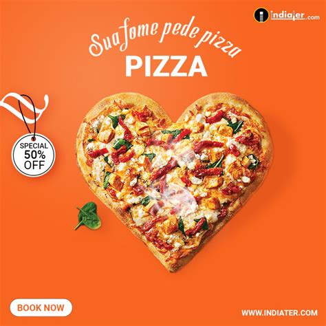 Free Pizza Restaurant Advertising Orange Color Banner Psd Template