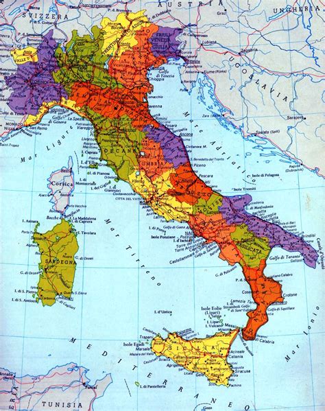 Карта Италии Фото Telegraph
