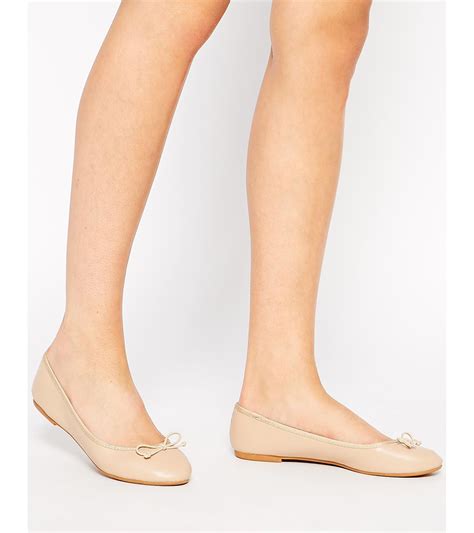 Lyst Asos Lily Pad Ballet Flats In Natural