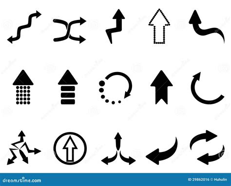 Black Arrow Icons Set Stock Vector Illustration Of Back 29862016