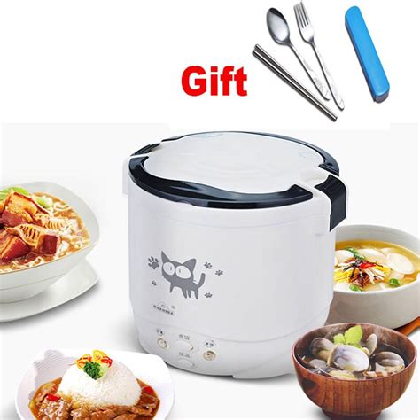 1l Portable Cooking Pot In Home 220v 2412vtruck Car Electric Mini Rice