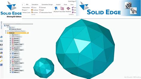 Solid Edge Surface Tutorial Geodesic Ball Dome Surface Bounded 3