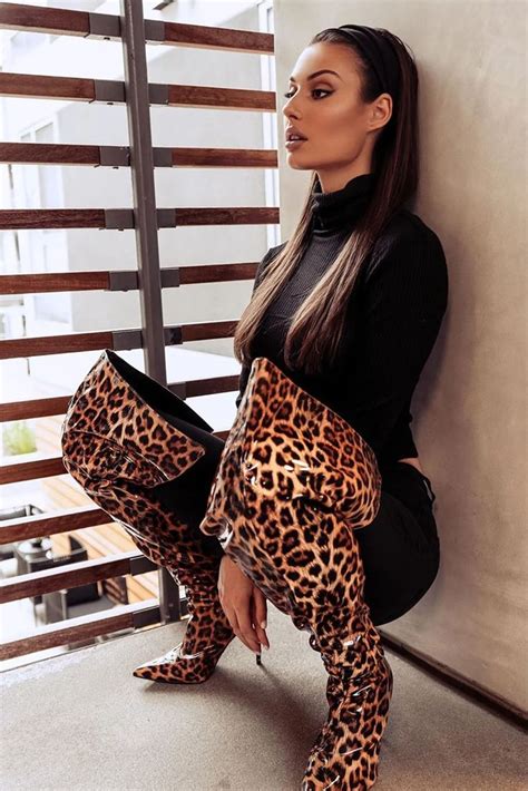 show it off heeled boots leopard fashion womens thigh high boots heeled boots