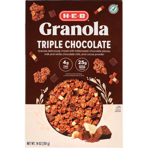 H E B Select Ingredients Triple Chocolate Granola Shop Cereal At H E B
