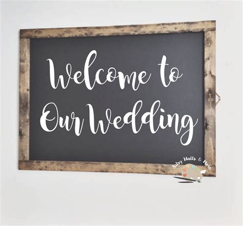 Welcome To Our Wedding Vinyl Decal Only Label Sticker Diy Etsy