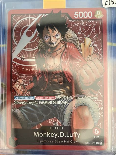 One Piece Tcg Monkeydluffy St01 001 L Starter Deck Red Leader