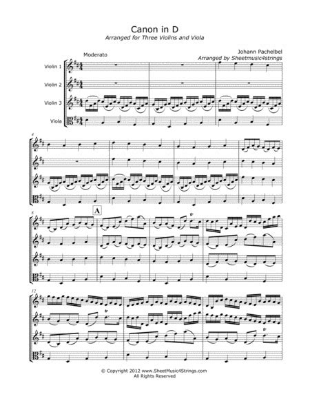 Pachelbel Canon In D Violin And Piano Sheet Free Music Sheet