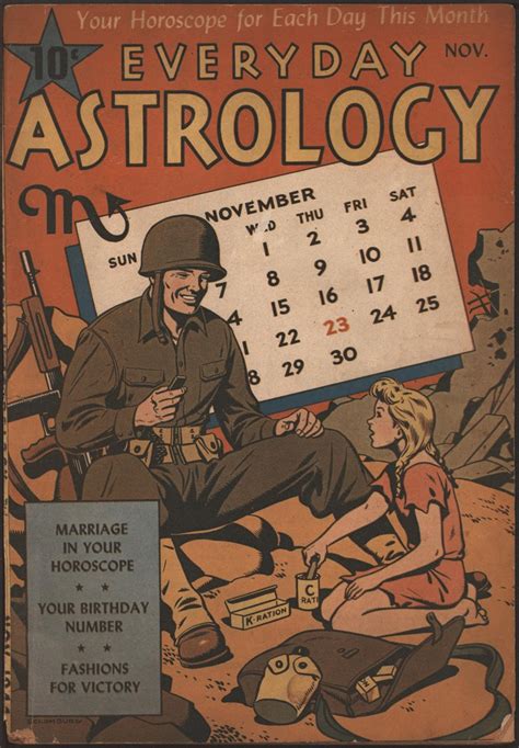 alex schomburg cover art in everyday astrology 1944 november