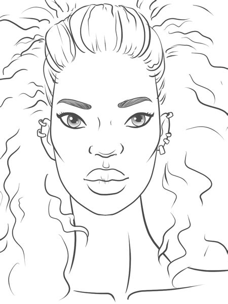 How To Draw Black Girl Faces In 8 Steps I Draw Fashion