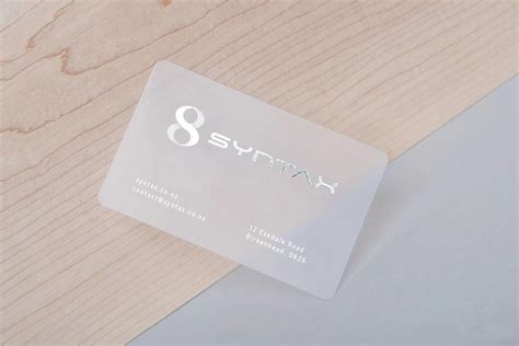Clear Plastic Business Cards Print On Transparent Frosty Or White