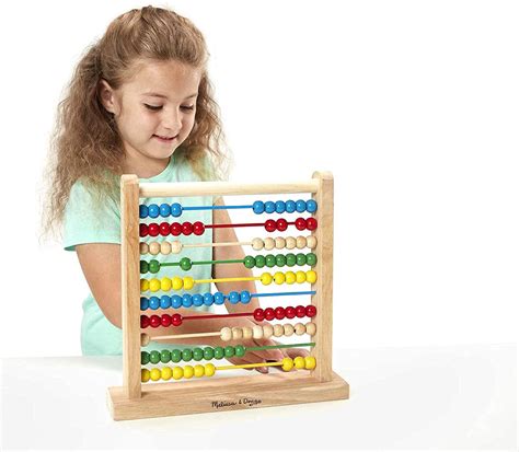 Melissa And Doug Abacus Classic Wooden Educational Counting Toy With 1