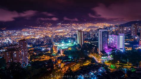 Medellín Colombia At Night Alejandro Jiménez Flickr