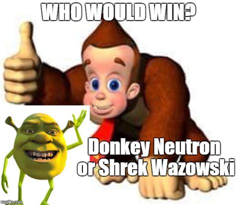Donkey Neutron Wazowski Kong Vs Shrek Neutron Clipart Full Size