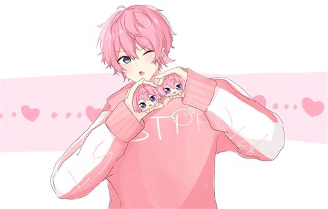 Pink Anime Guy Pfp
