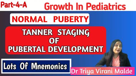 Normal Puberty SMR Tanner Staging Of Pubertal Development With