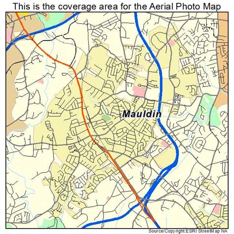 Aerial Photography Map Of Mauldin Sc South Carolina