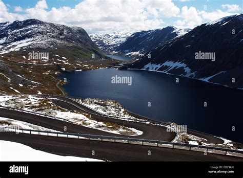 Road To Dalsnibba And Djupvatnet Lake In Norway Stock Photo Alamy
