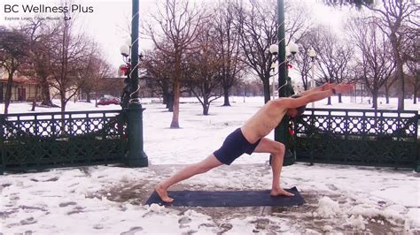 Shirtless Snow Yoga Class Minute Upbeat Flow Youtube