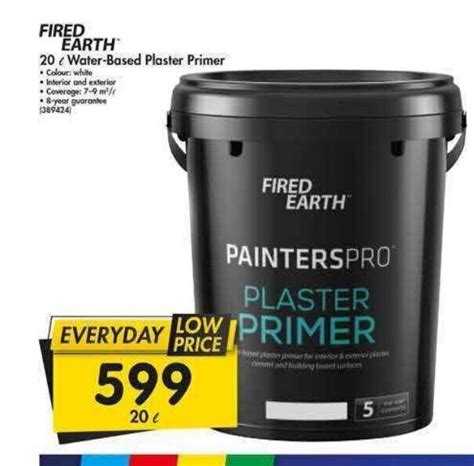 Fired Earth 20l Water Based Plaster Primer Offer At Makro